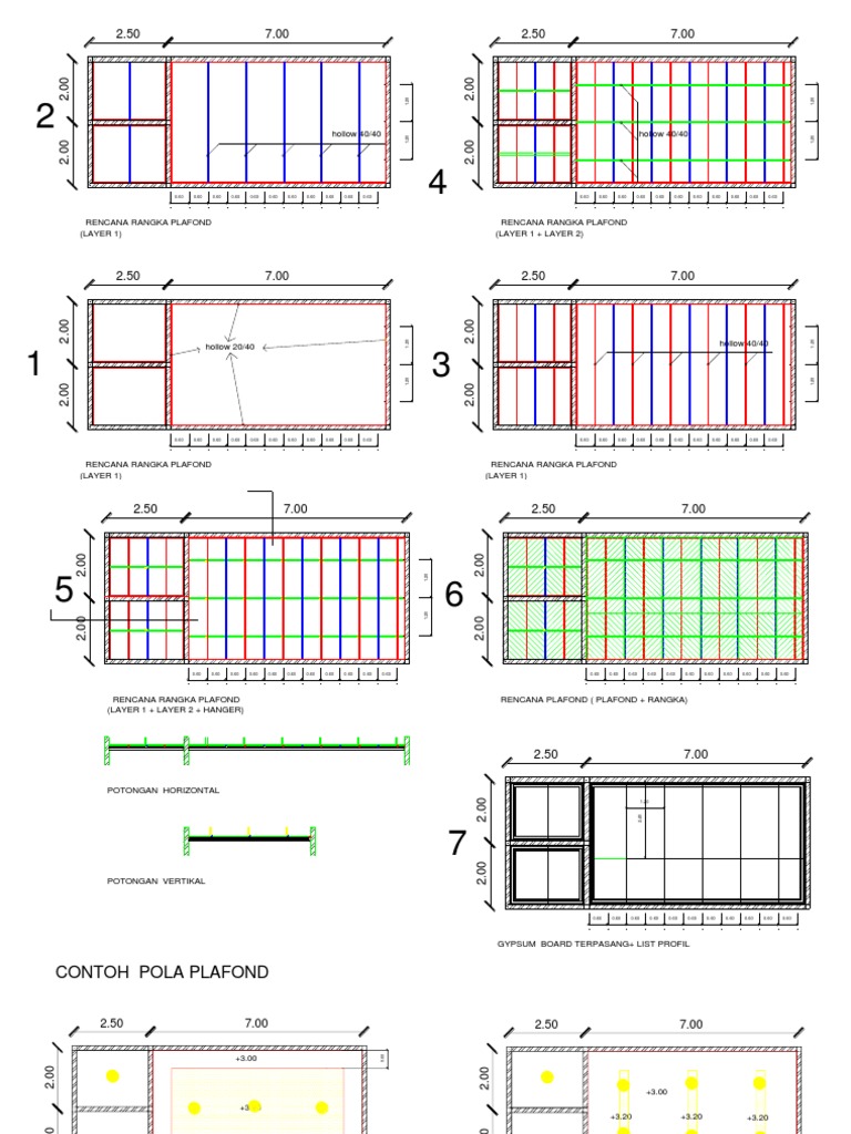 Rangka Plafond + Pola PDF | PDF