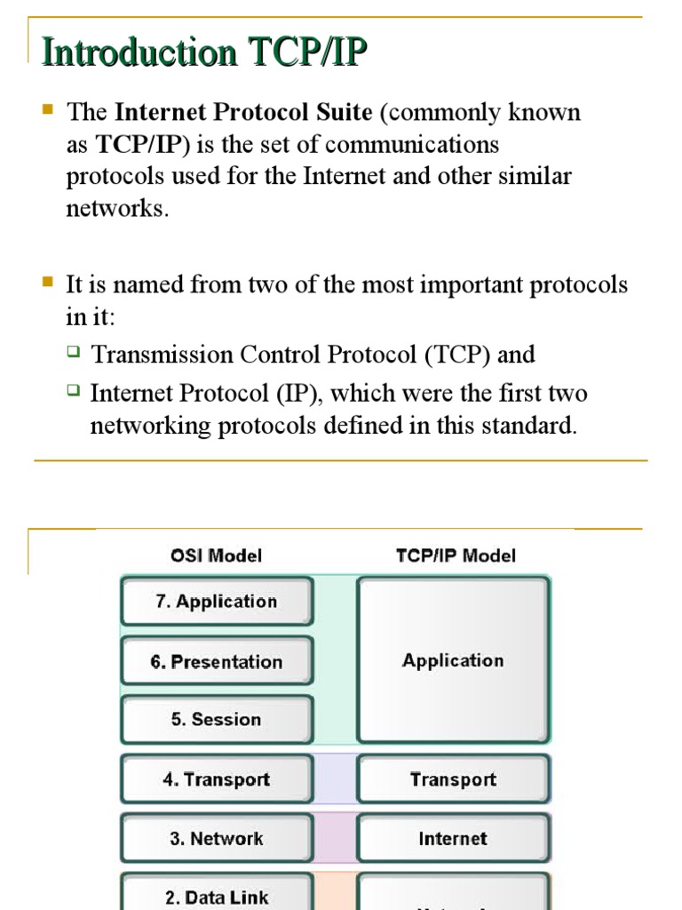Introduction TCP/IP | Download Free PDF | Internet Protocol Suite ...