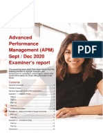 APM SD20 Examiner's Report