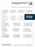 Solving Linear Equations (C) : Answers