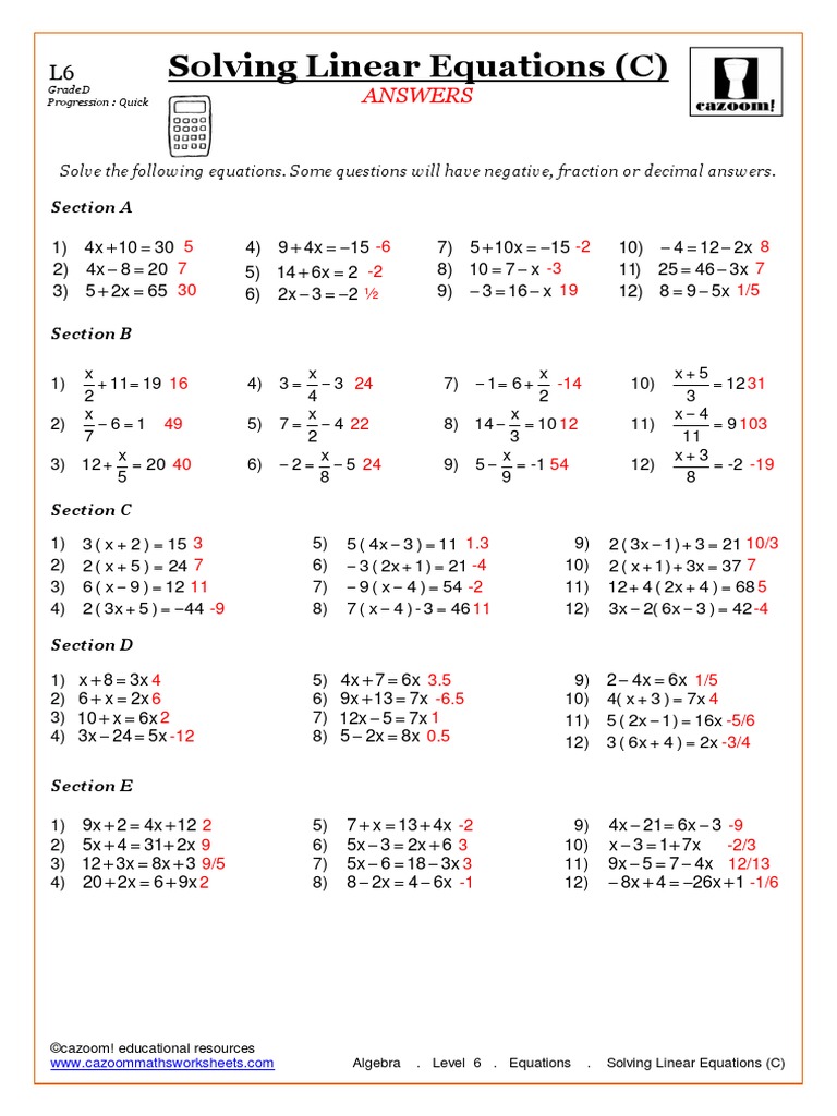 solving-linear-equations-c-answers-pdf-equations-algebra