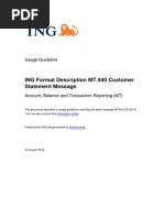 ING Format Description MT.940 Customer Statement Message: Usage Guideline