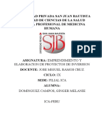 Universidad Privada San Juan Bautista Facultad de Ciencias de La Salud Escuela Profesional de Medicina Humana