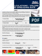 Calculations Vol Solids Spread Rate