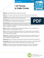 1 Glossary of Terms Relating To Hate Crime