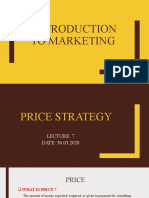 Introduction to Marketing Price Strategy Lecture