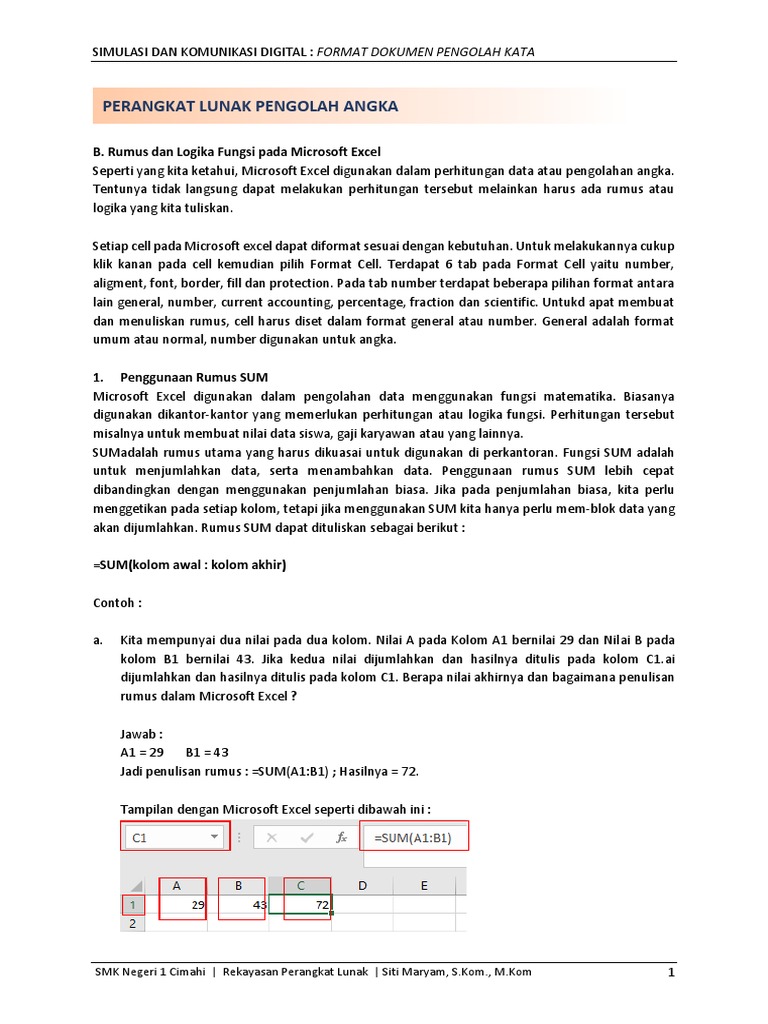 Modul Excel 02 | PDF