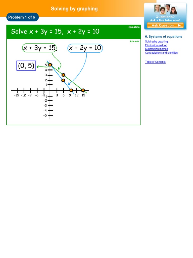 6 Systems of Equations | Download Free PDF | Equations | Mathematical ...