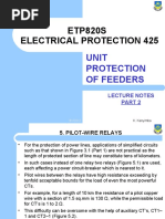 ETP820S Electrical Protection 425: Unit Protection of Feeders