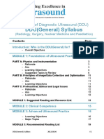 DDU (General) Syllabus: Diploma of Diagnostic Ultrasound (DDU)