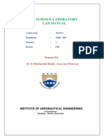 Data Science Laboratory Lab Manual: Prepared by Dr. R Obulakonda Reddy, Associate Professor