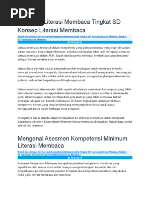 Asesmen Literasi Membaca Tingkat Sd
