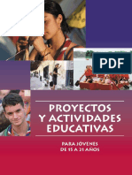 Proyectos y Actividades Educativas Para Jovenes de 15 a 21 a Os