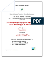 Etude Hydrogeologique Et Quali Karra Ghizlane 1368 PDF