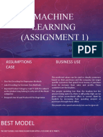 Machine Learning (Assignment 1) : Sabitra Rudra Mba Dsa A026