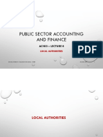 Public Sector Accounting and Finance: Ac403 - Lecture 8