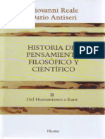 Reale Giovanni - Historia Del Pensamiento Filosofico Y Cientifico II - Del Humanismo a Kant