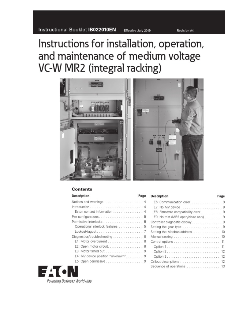 IB022010EN - MR2 Instruccion para Operacin, Mantenimiento de Medio ...