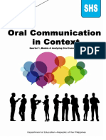 Oral Communication in Context Module-4-Analyzing Oral Communication Activities