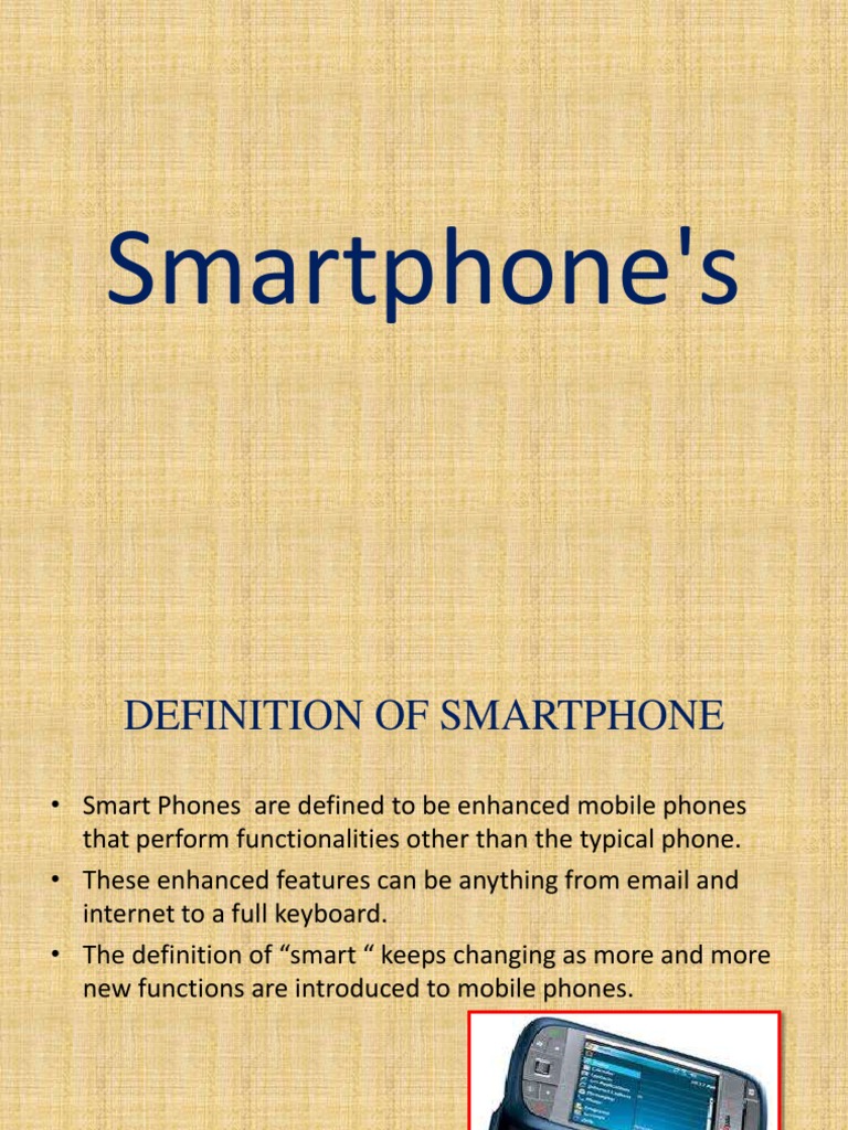 Définition  Smartphone - Mobile - Téléphone intelligent