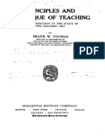Principles and Technique of Teaching-Frank W Thomas-1927