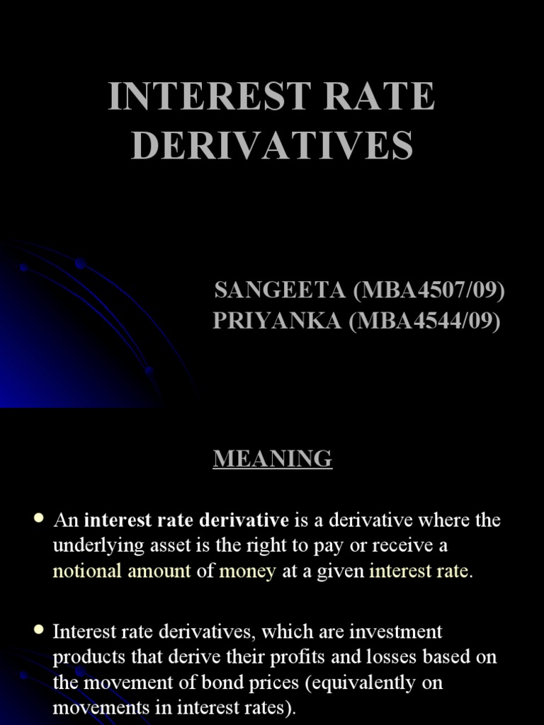 Derivatives PPT | PDF | Option (Finance) | Futures Contract