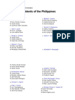 Presidents of The Philippines: Emilio F. Aguinaldo Manuel L. Quezon Elpidio P. Quirino