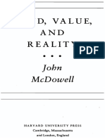 John McDowell. Mind Value and Reality