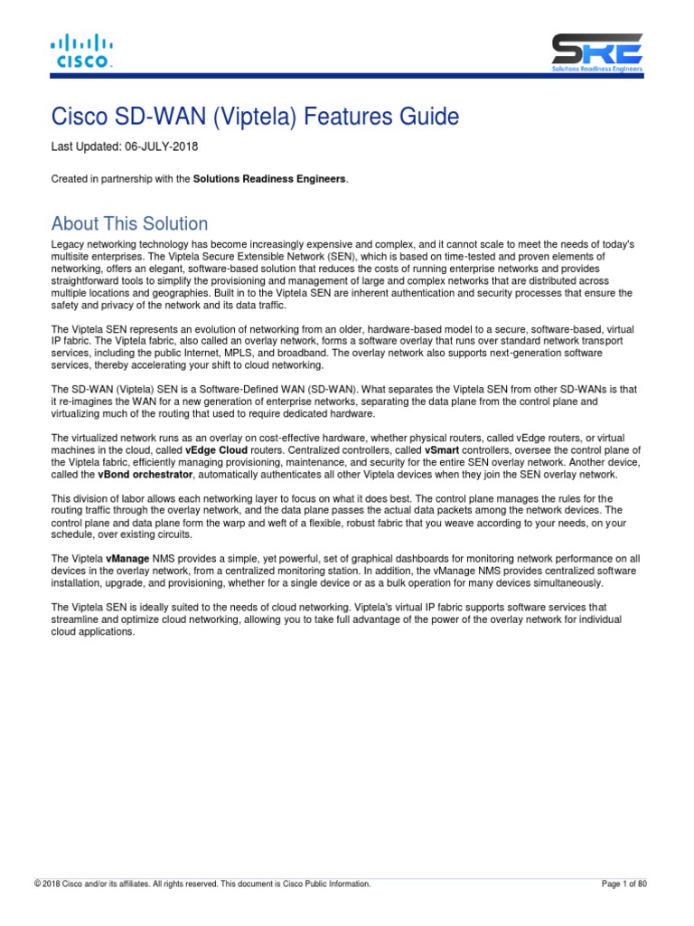 Cisco Sd Wan Viptela Features Lab Guide Pdf Cloud Computing