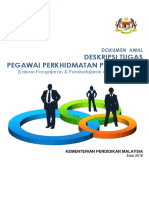 Deskripsi Tugas Pegawai Perkhidmatan Pendidikan KPM (Laluan PdP Dan Kepimpinan) Edisi 2016