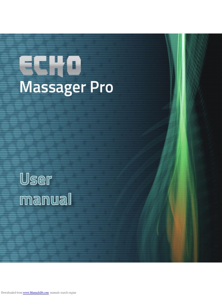 Comprehensive User Manual for the ECHO Massager Instructions for Use
