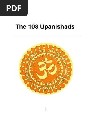 108 Upanishads For Smartphone Pocket Book With Pdf Index Upanishads Brahman