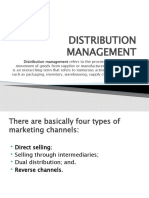 DISTRIBUTION MANAGEMENT Topic 1 081920