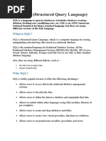 SQL (Structured Query Language)