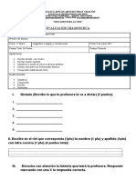 PRUEBA DIAGNOSTICO LENGUAJE 1 AÑO 2021