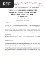 A Study On Consumer Behaviour Towards FMCG Goods An Empirical Study With Special Reference To SPSR Nellore District of Andhra Pradesh