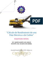 Cálculo de Rendimiento de Una Pala Eléctrica o de Cables - FIM