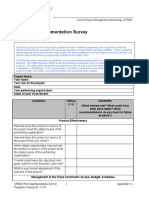 CPMM Post Implementation Survey: Cornell Project Management Methodology (CPMM)