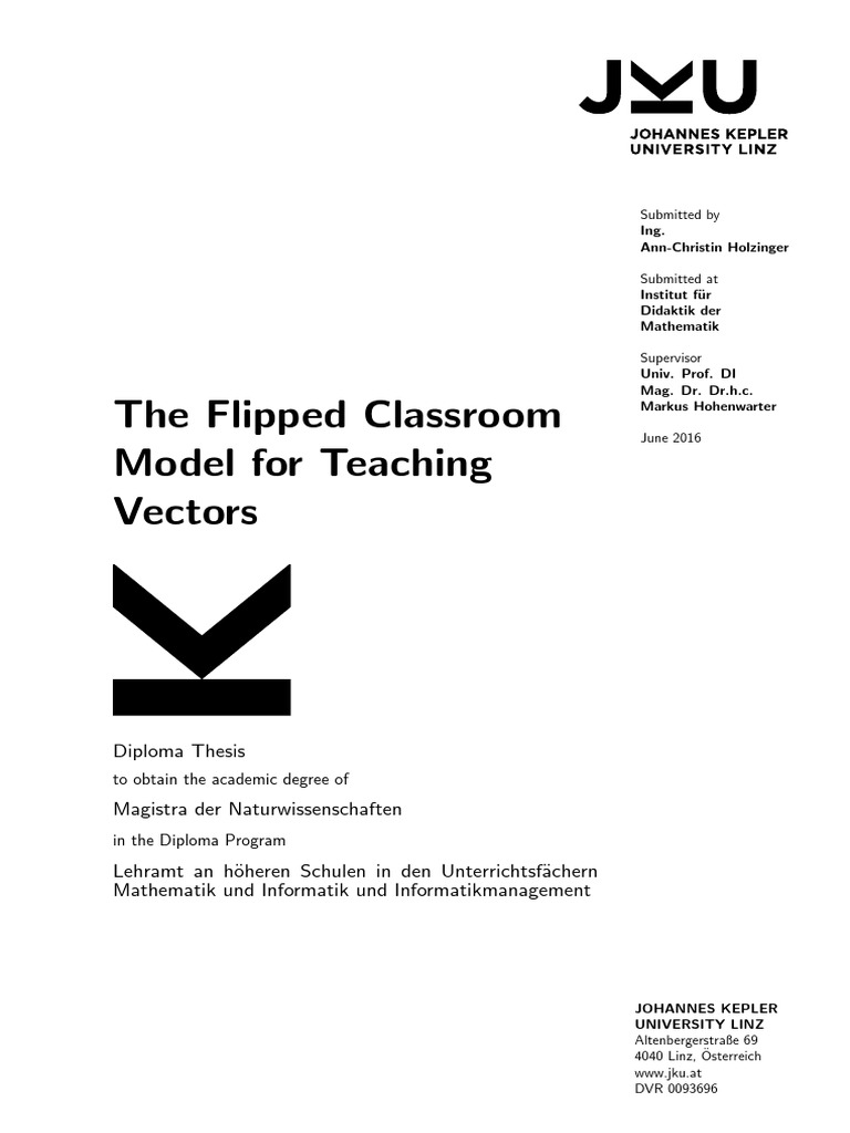 The Flipped Classroom Model For Teaching Vectors - Holzinger | PDF ...