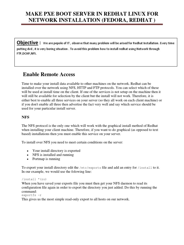 PXE Boot Server Setup for RHEL 9 | PDF | File Transfer Protocol ...