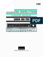 Sansui QRX 7001 Owners Manual