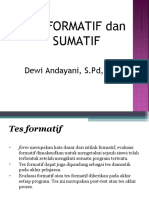 Tes Formatif Dan Sumatif: Dewi Andayani, S.PD, M.PD