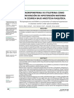 Original: Norepinefrina Vs Etilefrina Como Prevención de Hipotensión Materna en Cesárea Bajo Anestesia Raquídea