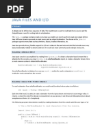 Java Files and I/O: Streams