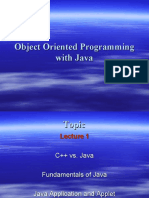 Object Oriented Programming With Java