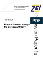 How Did Sweden Manage The European Union?: Bo Bjurulf