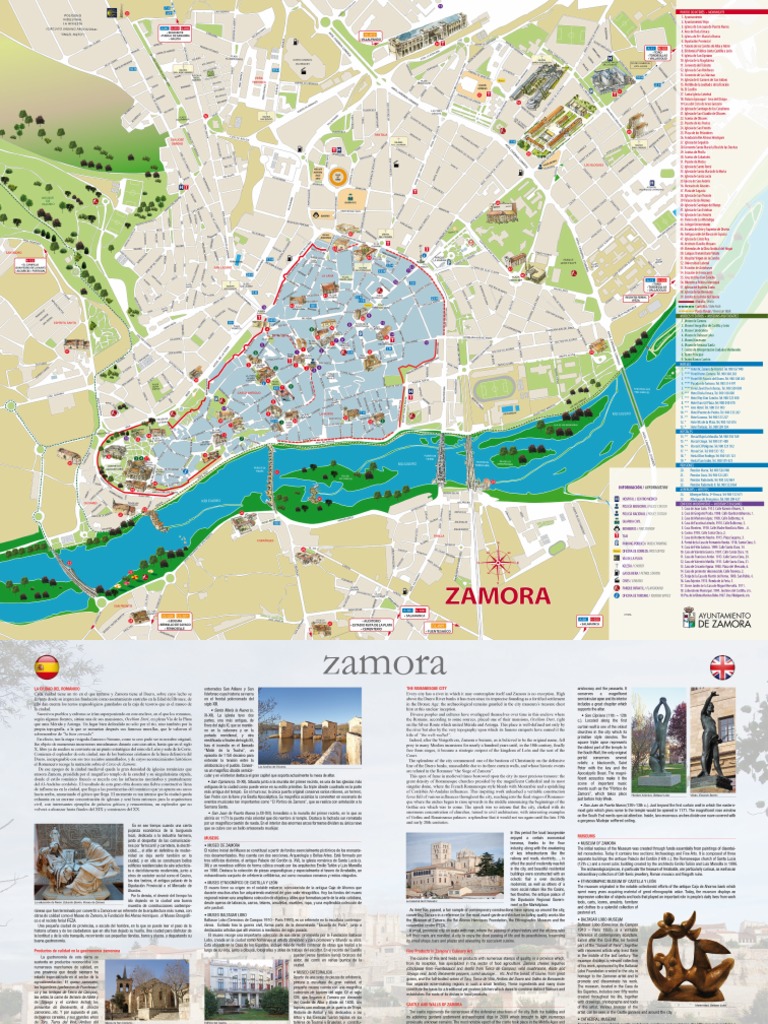 Mapa turistico zamora foto - Blackdragontours.com