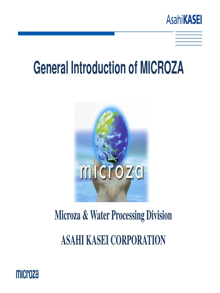 General Introduction of Microza 180320 | PDF | Wastewater | Membrane