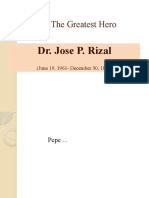 The Greatest Hero: Dr. Jose P. Rizal