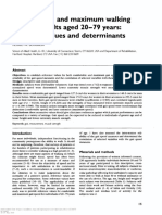 Comfortable and Maximum Walking Speed of Adults Aged 20-79 Years: Reference Values and Determinants